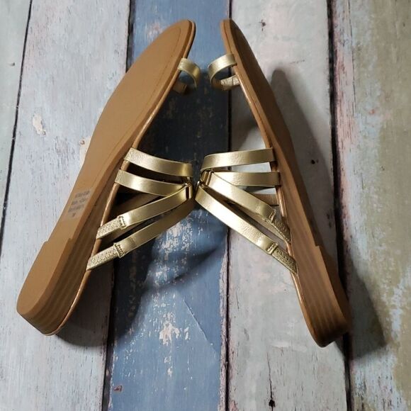 NIB Bar III Vanitap Platino gold womens Sandals 7 - Picture 4 of 6